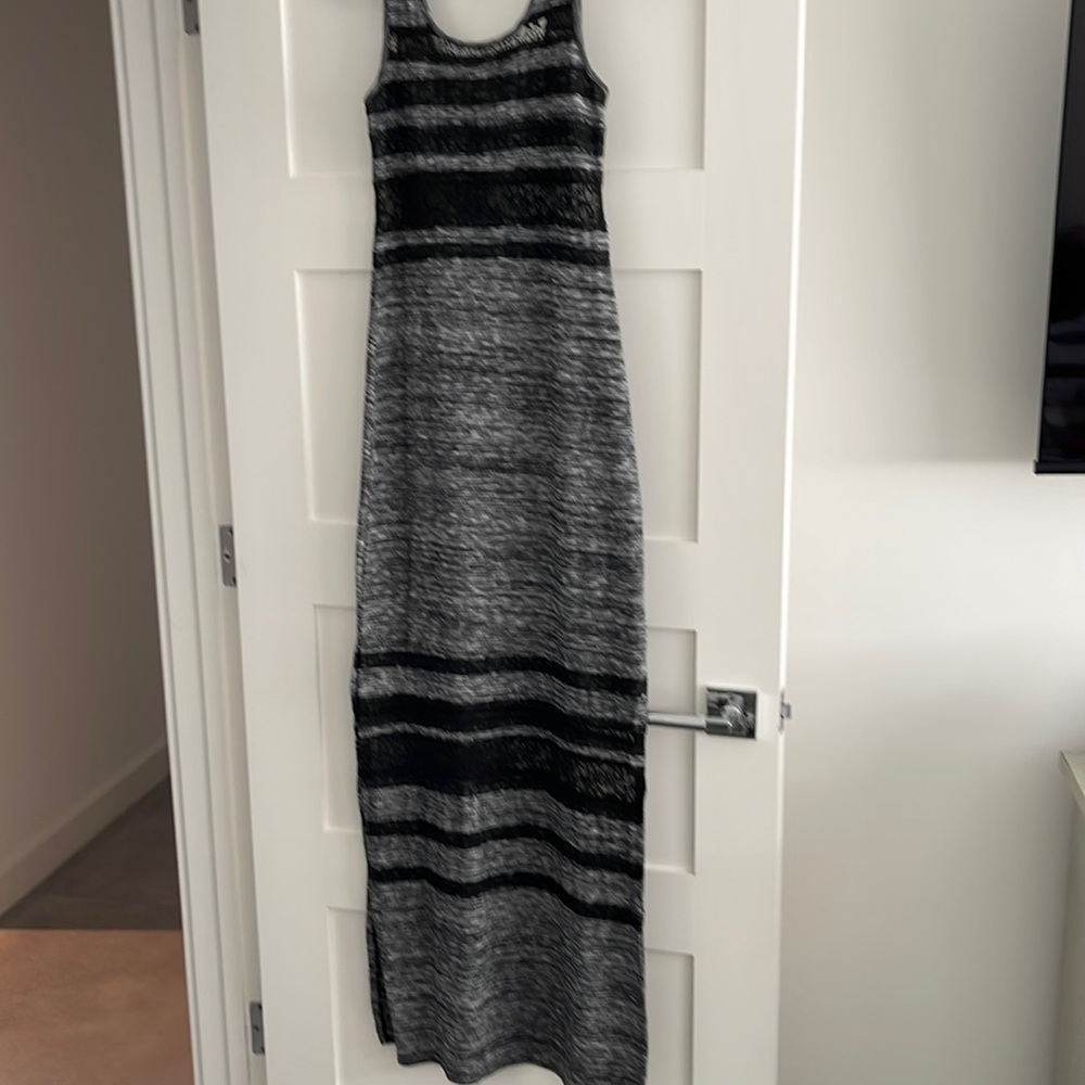 Free people black and grey maxi dress